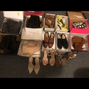 Lot of 5 Pair Boots, with 5 high heels.